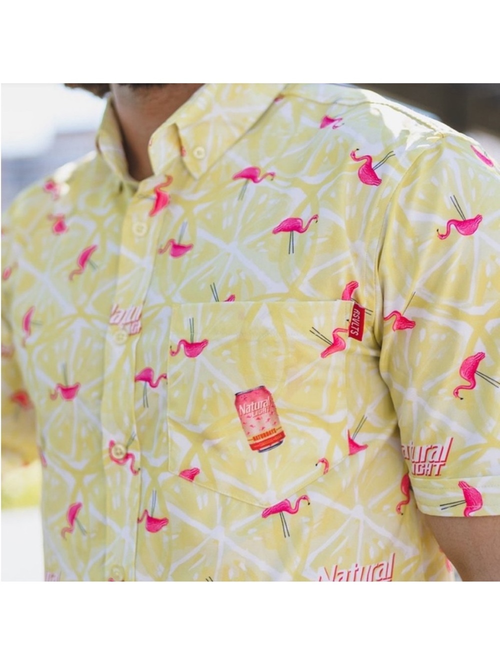 RSVLTS x Natural Light | Naturdays | Flamingo Lemon | Yellow | Men’s Size Large